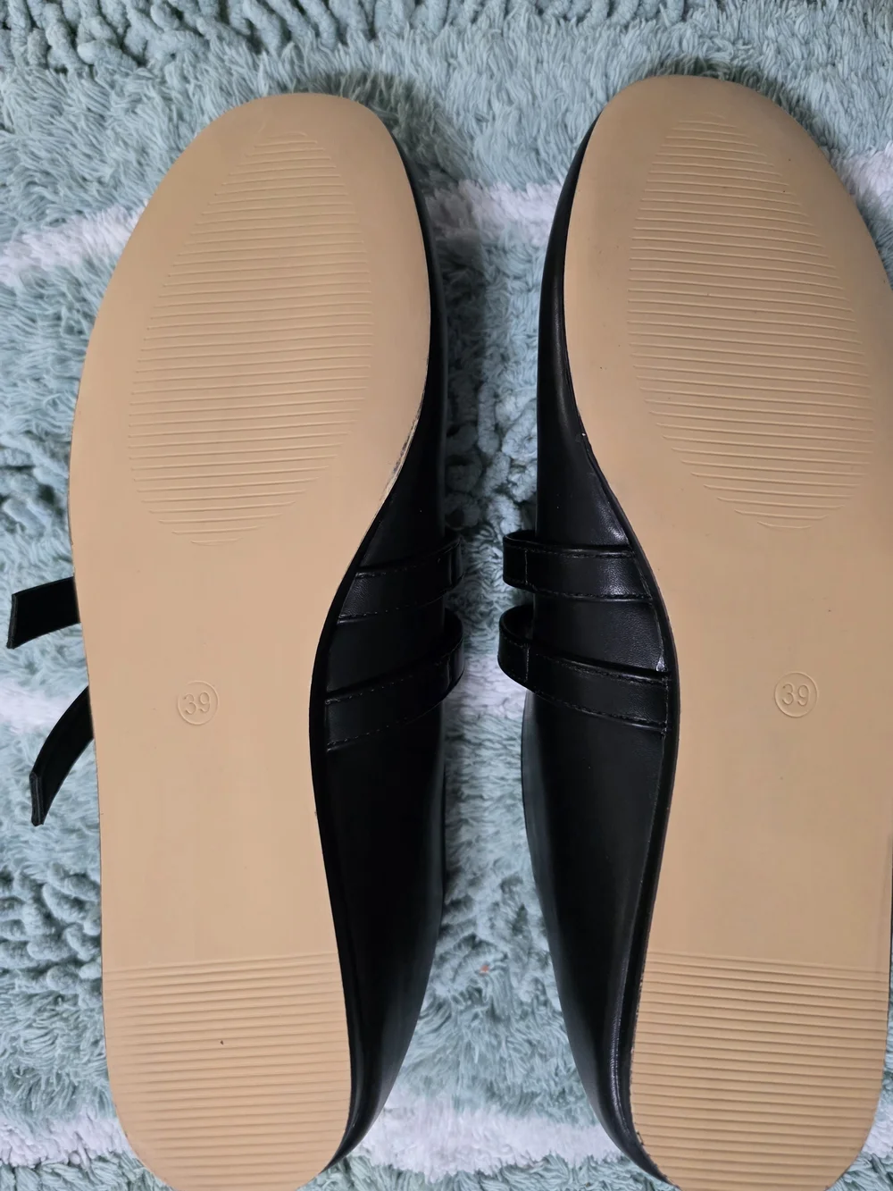 Women's Black Double-Strap Mary Jane Loafers